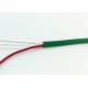 Flat   2 Core Fire Alarm Cable , External Alarm Cable Yellow / Green PVC Tinned Copper