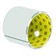 Yellow Perforated Oilless Bushes Tin / Copper Plating