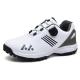 White Black Trainers Mens Golf Shoes Synthetic Leather Upper Cotton Fabric Lining