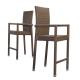 Espresso Rope Outdoor Bar Chairs
