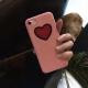 Soft Fiber Handmade Love Shape Pasted Cell Phone Case Cover for iPhone 7 6s Plus