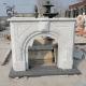 Marble Fireplace Surround White Stone Luxury Freestanding Fireplace Mante French Style Decorative Indoor