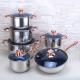 Non Stick Kitchen Stainless Steel Cookware Set With Glass Lid