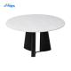Diameter 1200mm Modern Round Dining Table Contemporary Design With Iron Base DT-1021