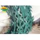 Crossed 450/500/600mm Coil Concertina Barbed Wire Green Coated EN Standard