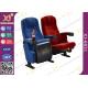 Thickness Head Cushion Movable Theatre Seating Chairs With PP Cover Fabric Armrest