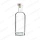 Rubber Stopper Sealing Type Custom Logo Clear Glass Bottle for Whiskey Vodka Rum Gin T Tap