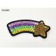Cute Rainbow Sequin Embroidery Patches Handmade 2 Tall No Minimum