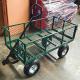 75L Garden Mesh Cart Heavy Duty Metal Mesh Garden Cart 350-4 Air Wheel