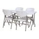 152cm Length 74cm Height Foldable Outdoor Table , Folding Patio Bistro Set