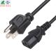 UL 3 Wire USA Power Cord 18AWG Electrical NEMA 5-15p To IEC C13 Laptop Cable
