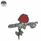 Charming Red Rose Iron On Patch , Embroidered Letter Patches For Shoes / Hats