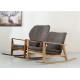 Nordic Style Leisure Solid Wood Rocking Chair Indoor With Healthy Non Toxic Materials