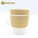 Food Grade Paper 350ml Kraft Ripple Cups Printed Coffee CupsFor Safe Sustainable