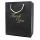 Large Luxury Custom Black Shopping Paper Bags For Gift Packaging Jewelry Clothes Boutique