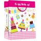 Custom happy birthday printed paper material with handle gift bag