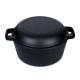 Pre Seasoned 2 In 1 Cast Iron Dutch Oven 5 Quart For Camping