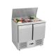 Fan Cooling AISI 304 Salad Display Chiller 110V 60HZ Salad Counter Fridge