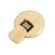 Round Plate Shape Bamboo Usb Flash Drive With 1g To 256g Storage Capacity