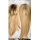 Wholesale top quality virgin European hair Jewish topper silk top half wig Kosher topper