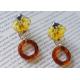 Iceland Halo Yellow Cute Earstud Accessories Ring Shape New Design Earrings For Girl