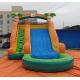 0.55mm PVC Commercial Inflatable Water Slides Palm Trees