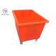 100 Gallon Mobile Plastic Laundry Bins With Four Wheels K400 Roto Molded With 400kg Capacity