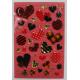 Fashion Leopard Heart Shaped Epoxy Stickers For Bags / Cell Phone 80 X 120mm