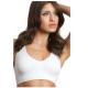 White Anti-Static Adult Fashion Front Closure Sports Bra For Running With OEM, ODM Service