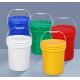 Heat Transfer Printing Round Clear PP Plastic Buckets With Lids 20L OEM