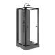 Pivot Door Square 4mm Tempered Clear Glass Shower Cabin With black Acrylic Tray