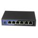 6 Ports 2 and 4 * 10 / 100M RJ45 PoE Ethernet Switch support Auto MDI / MDIX