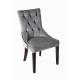 Gelaimei Gray Wooden Hotel Chairs Button Back Chair Customized