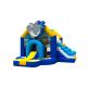 Ocean Park Theme Shark Cartoon Inflatable Bouncy Castle With Slide Inflatable Bouncer Combo