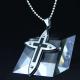 Fashion Top Trendy Stainless Steel Cross Necklace Pendant LPC377