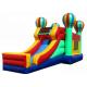 Air Balloon Themed Inflatable Bounce House Combo With Extra Webbing Reinforced Strip