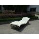 Outdoor Garden Rattan Sun Lounger , Comfortable Lounge Chair