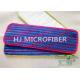 Colorful Microfiber Wet Mop Pads With Red Strips , Microfiber Wash Pad
