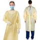 OEM S&J Premium Non woven PP PE Hospital Medical Disposable Isolation Gowns AAMI Level 2/3/4 with Elastic Cuffs Yellow C