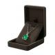 Brown Printing Jewelry Velvet Box Elegant Design For Ring / Bangle Gift Storage