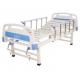 Metal Two Function Manual Hospital Bed With Side Rails and Overbed Table