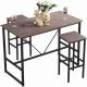 ODM Metal Rustic Farmhouse Dinning Table And Chair Set With Two Chairs