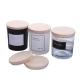 Glass Container Jars with Wooden Lids, Sealed Wood lid for Candles, Food Storage Barrel