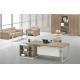 modern office wood manager table furniture in warehouse