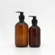 121mm 280ml 480ml Transparent Amber Shampoo Bottle