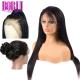 Brazilian Virgin Human Hair Wigs , Silk Straight 360 Frontal And Bundles