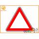 Reflective Triangle Road Signs , Railway / Highway Traffic Signs Customized