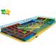 Galvanized Pipe Indoor Playground With Trampoline High Strength Metal Frame