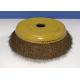 Brass Coated Crimped Wire Cup Brush High Tensile 200MM OD For Removal Rust