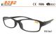Hot sale style reading glasses with plastic  frame ,suitable for women and men
